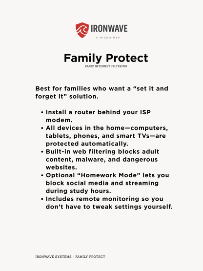 Basic protection and support plan for families